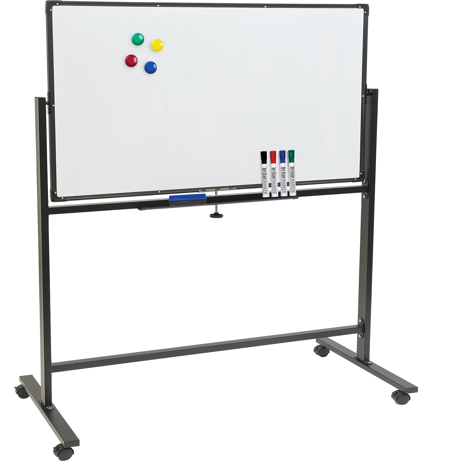 Excello Global Products 48"x32" Reversible Magnetic Dry-Erase Whiteboard on Wheels