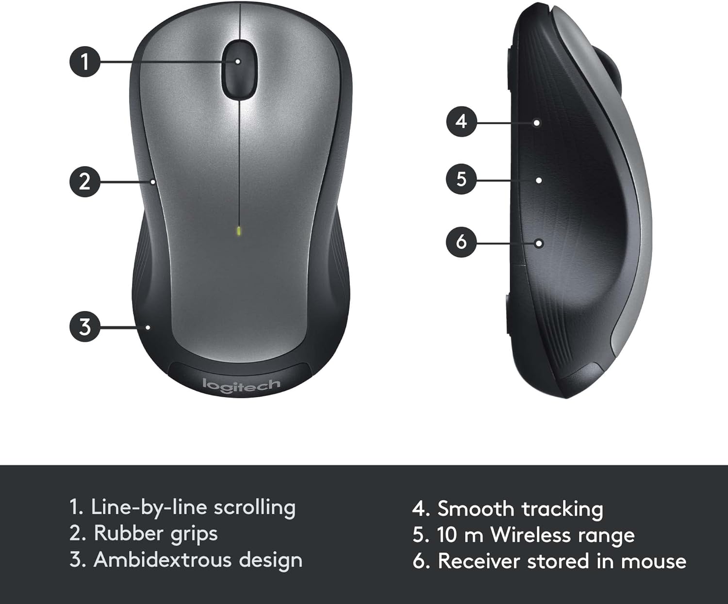 Logitech M310 Wireless Mouse (Silver)