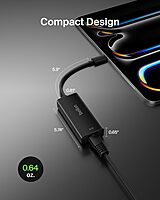 Belkin USB-C to Ethernet Adapter, Gigabit Ethernet Port Compatible w/ USB-C Devices