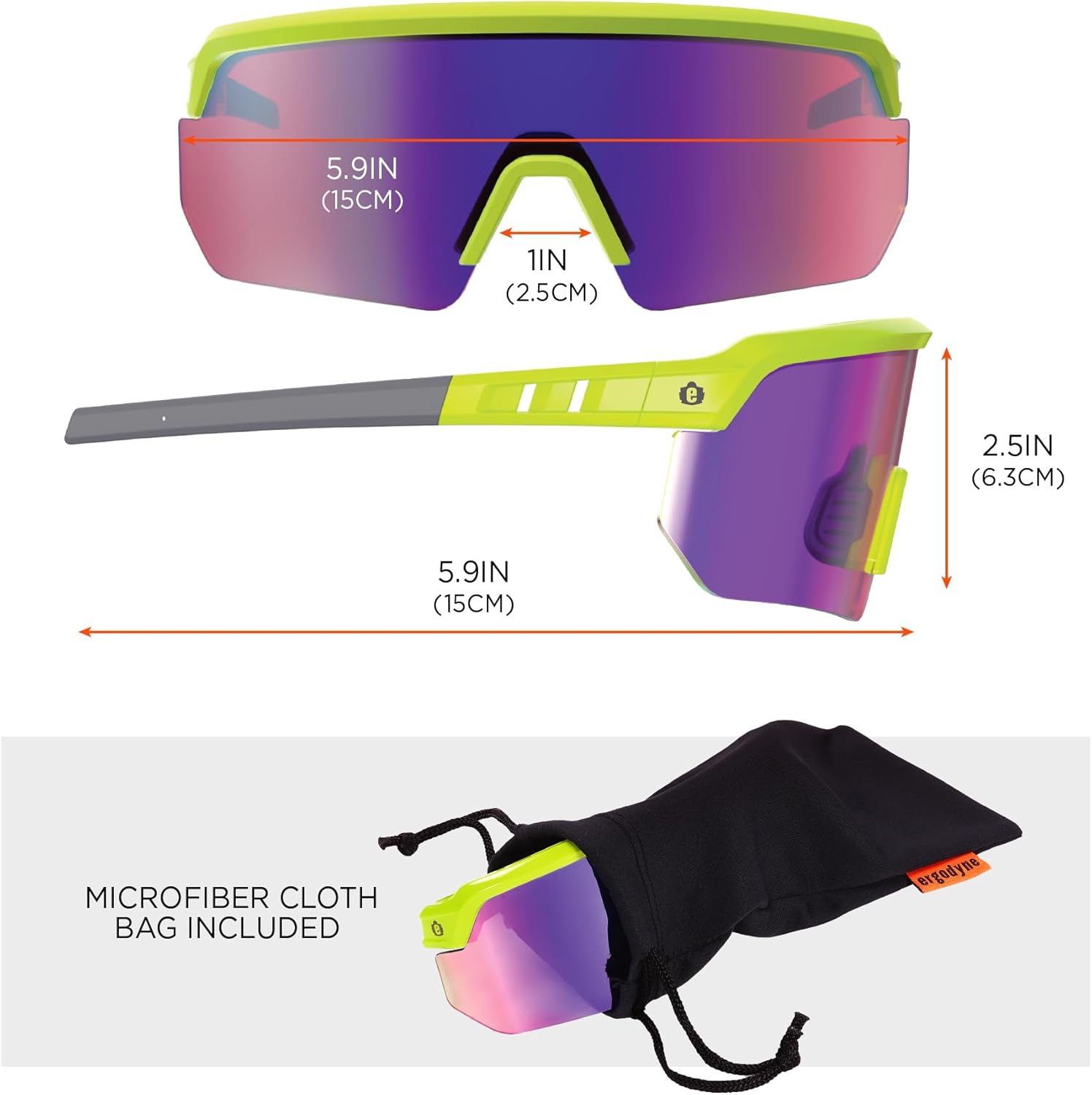 Ergodyne Skullerz AEGIR Polarized Fog-Off+ Safety Glasses