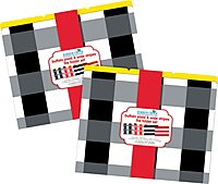 Barker Creek Designer File Folders Set of 24, Buffalo Plaid & Wide Stripes, Multi-Design Set with Plaids, Stripes on Outside, Yellow on Inside, Letter-Size, 1/3 Cut Tabs, 24 Folders in Set (3962)