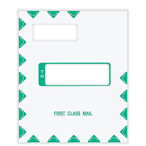 COMPLYRIGHT First Class Double-Window Tax Mailer Envelopes