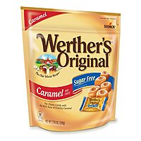 Werthers Original Sugar-Free Caramel Hard Candies, 7.7 Oz, Pack Of 2 Bags