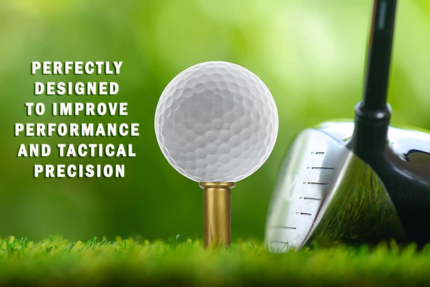 Caliber Gourmet Bullet Shaped Tactical Golf Tees System, Pack of 50 – Professional Golf Gifts for Men, Unique Christmas Gift