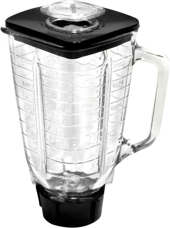 Brentwood P-OST722 Replacement Glass Jar Set, 42 Oz (0.33 Gal), 6-Piece, Clear, Fits Oster Blenders