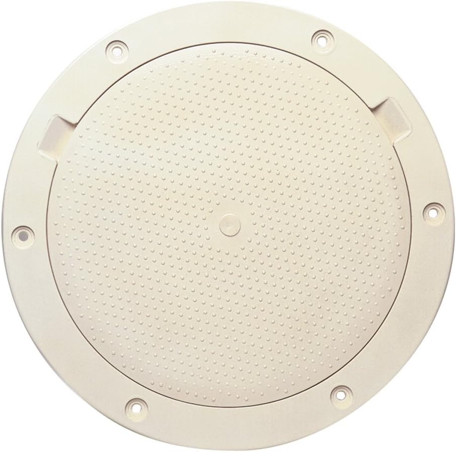 Beckson 8" Non-Skid Pry-Out Deck Plate - Beige
