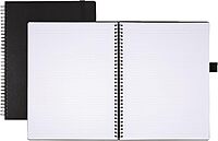 Office Depot® Brand Hard Cover Premium Business Notebook, 8 1/2" x 11", 1 Subject, Narrow Ruled, 120 Pages (60 Sheets), Black