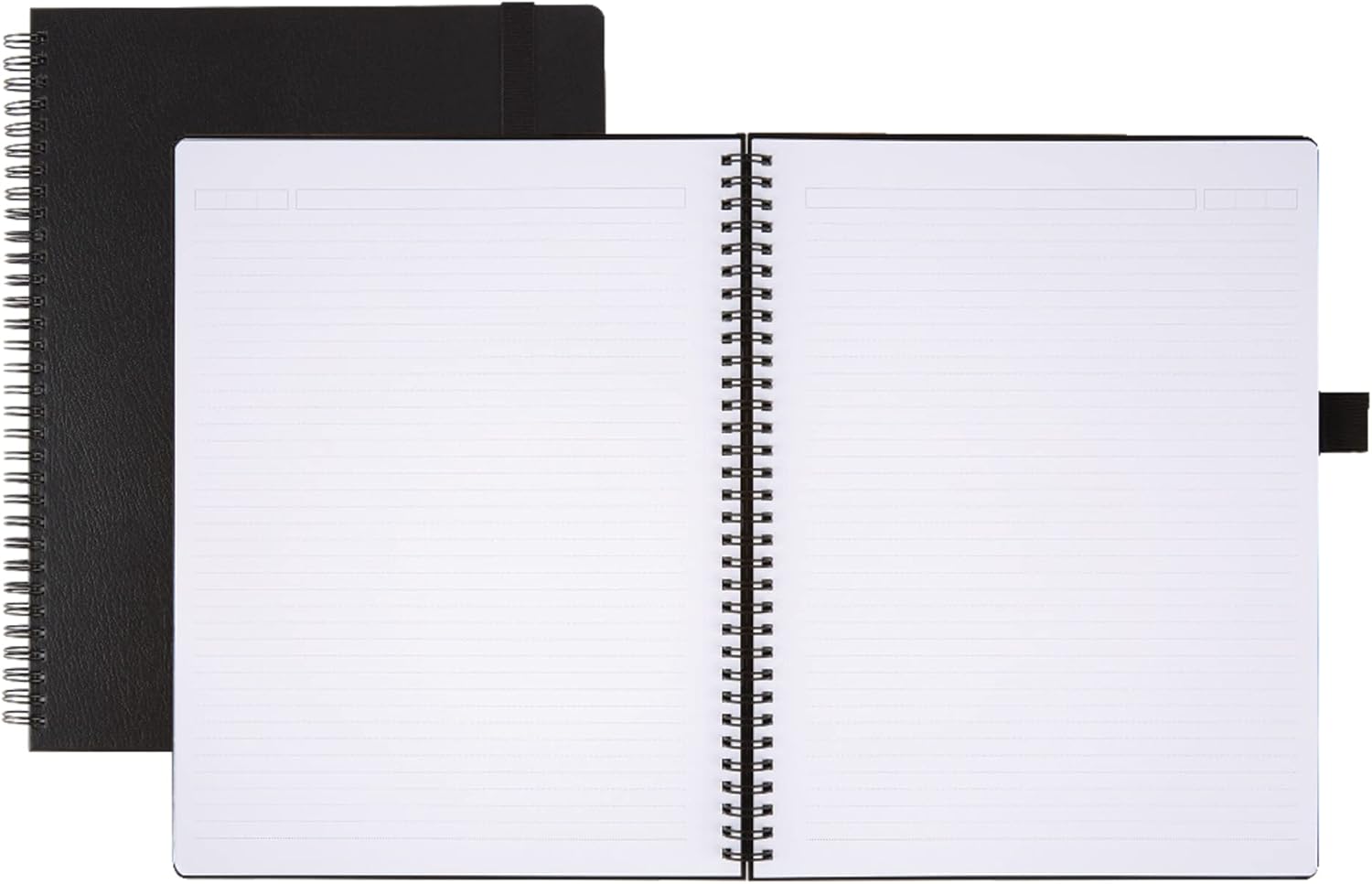 Office Depot® Brand Hard Cover Premium Business Notebook, 8 1/2" x 11", 1 Subject, Narrow Ruled, 120 Pages (60 Sheets), Black