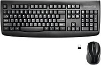 Kensington Pro Fit Wireless Combo Mouse and Keyboard Desktop Set (K72324US), Black