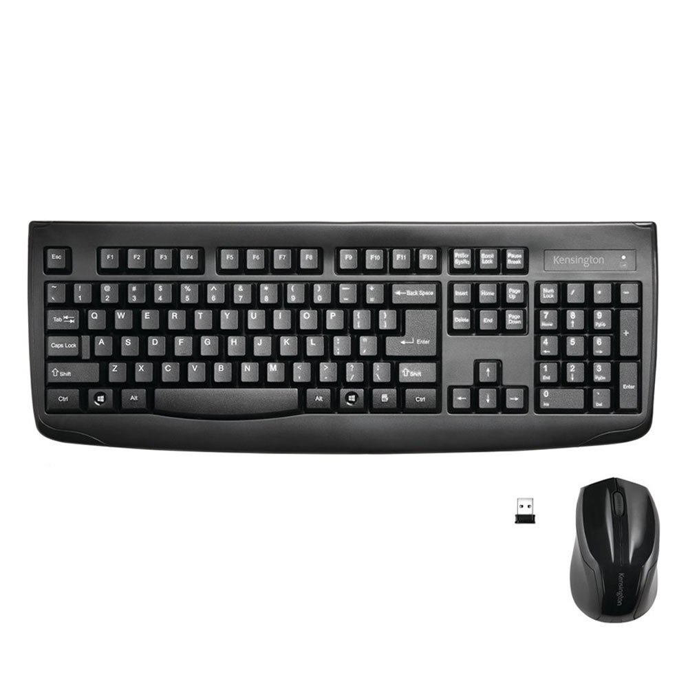 Kensington Pro Fit Wireless Combo Mouse and Keyboard Desktop Set (K72324US), Black