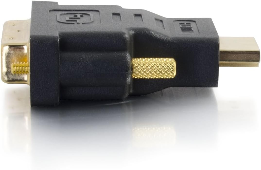 C2G Legrand DVI to HDMI Cable Adapter, DVI-D Male to HDMI Male Adapter, Black HDMI Adapter Cable for Bi-Directional Adapter