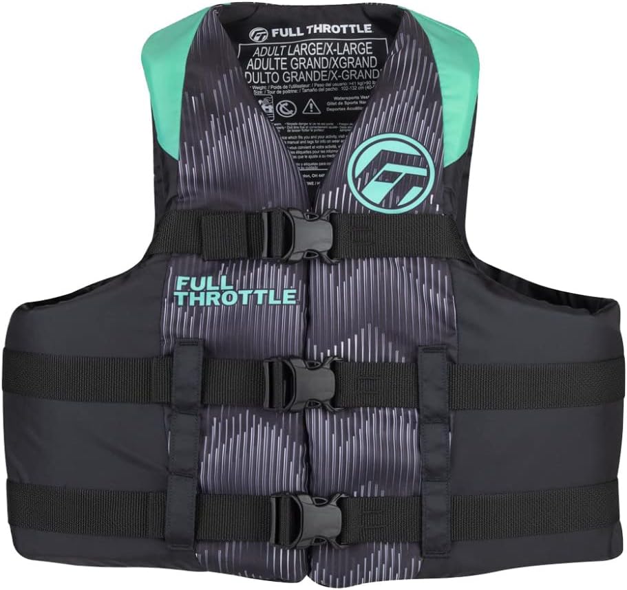 FULL THROTTLE Adult Nylon Life Jacket (USCG & Transport Canada Approved)