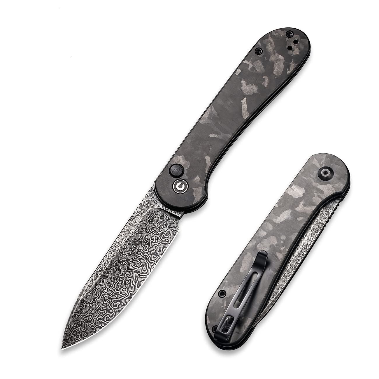CIVIVI Elementum Pocket Folding Knife with 3.47" Blade, Button Lock