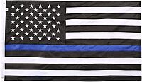 THIN BLUE LINE USA DuraSleek Thin Blue Line American Flag, Sewn & Embroidered