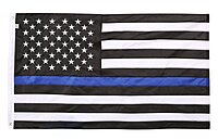 THIN BLUE LINE USA DuraSleek Thin Blue Line American Flag, Sewn & Embroidered