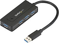 StarTech.com 4 Port USB 3.0 Hub SuperSpeed 5Gbps with Fast Charge Portable USB 3.1 Gen 1 Type-A Laptop/Desktop Hub