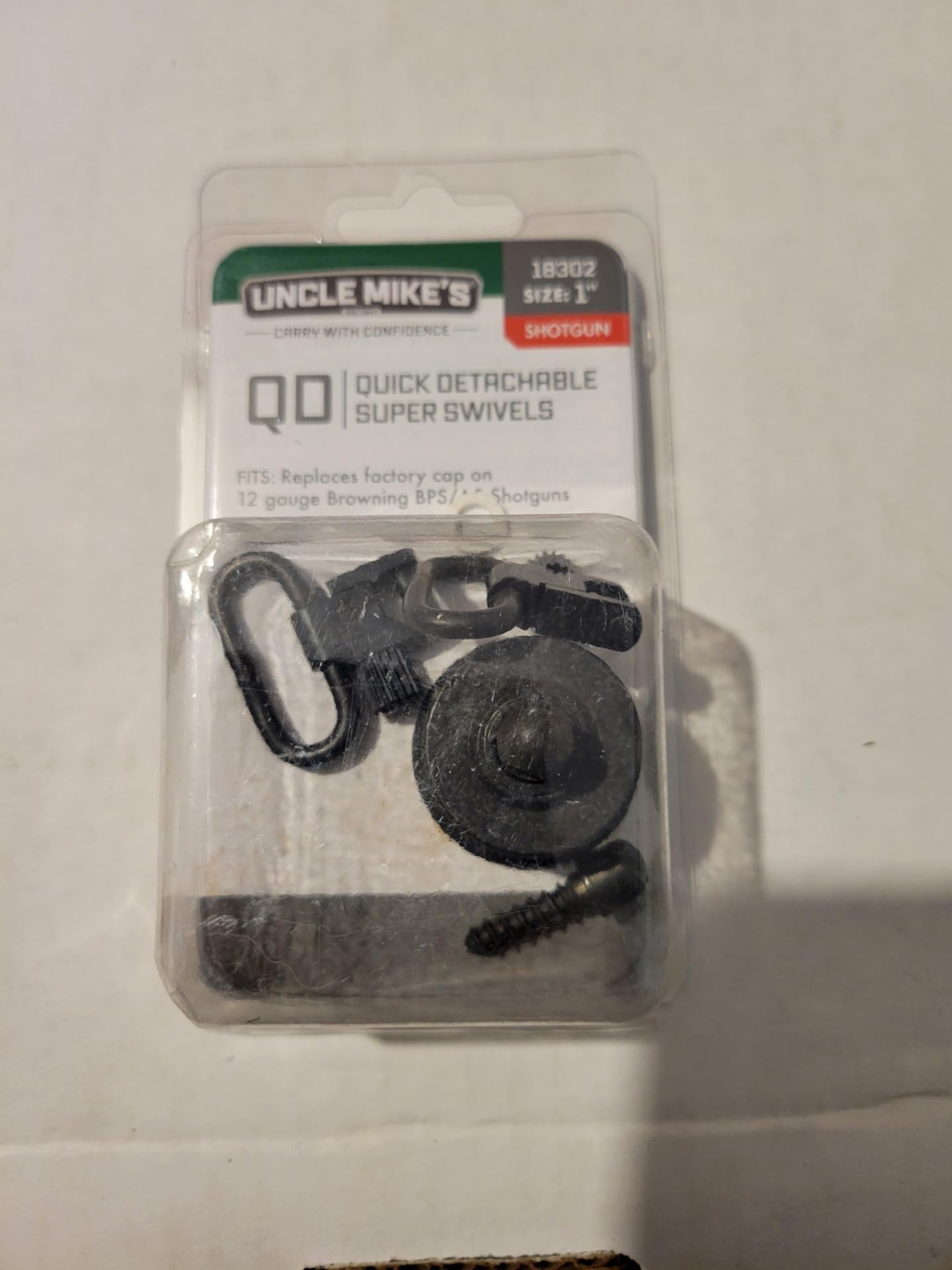 Uncle Mike's Quick Detachable Super Swivels 18302 — Shotgun Swivel Cap Set for Browning BPS & A5 (12 Gauge)