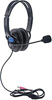 Manhattan Stereo Headset — Lightweight Over-Ear Design, 6 ft. (1.8 m) Cable, Two 3.5 mm Plugs, Adjustable Mic