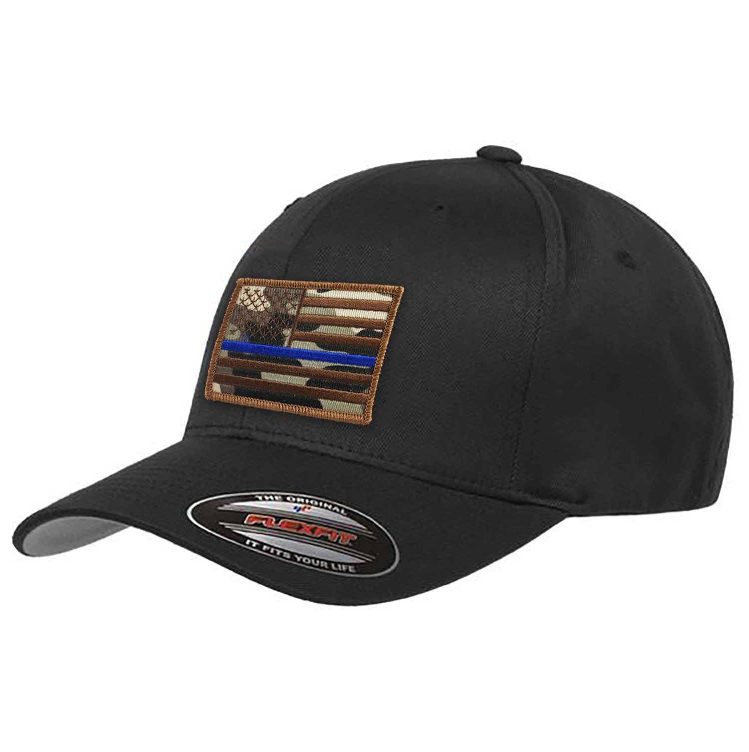 THIN BLUE LINE USA Flexfit American Flag Baseball Cap