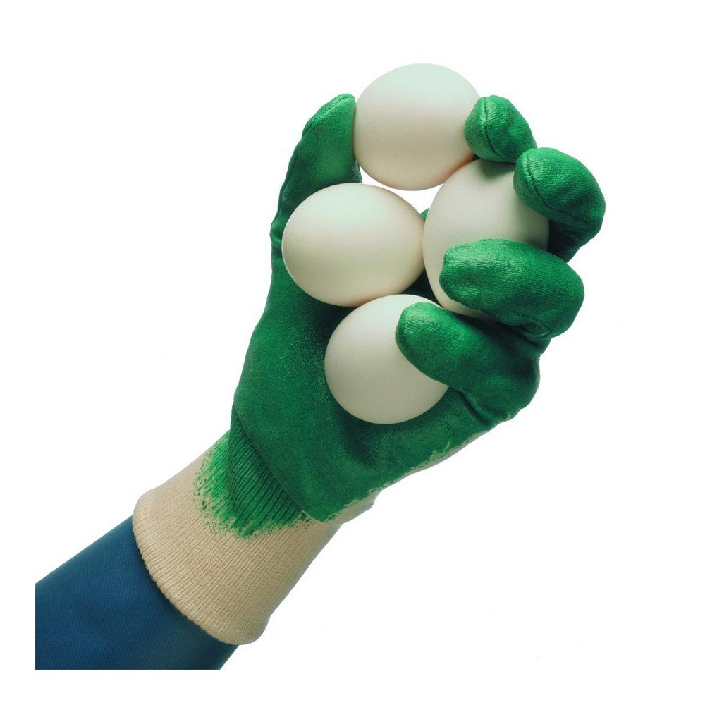 Ansell 103449 Easy Flex 47-200 Green Nitrile Coated Gloves, 0.38" Height, 10" Length, 4.5" Wide, Size 9, Teal (Pack of 12)