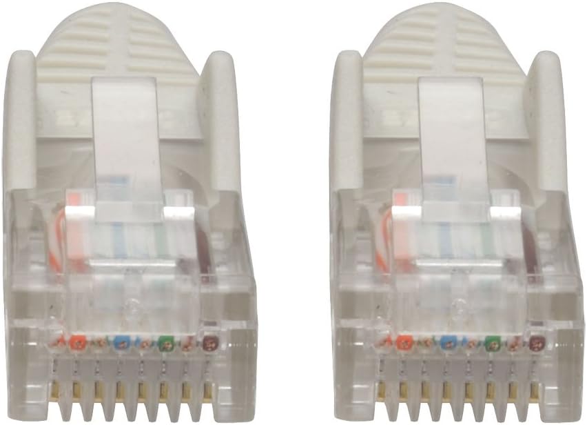 Tripp Lite Cat5e 350 MHz Snagless Molded (UTP) Ethernet Cable (RJ45 M/M) PoE White 5 ft. (1.52 m) - Category 5e - N001005WH