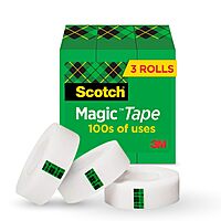 SCOTCH Magic Tape, 3/4 in x 1000 in Matte Invisible