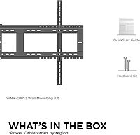 ViewSonic WMK-047-2 Fixed TV/Display Wall Mount with VESA Pattern Compatible up to 900x600mm, Slide-in Mini PC Bracket Plate and Hold up to 350 lbs