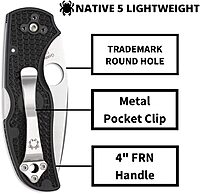 Spyderco Native 5 Folding Knife with 2.95" Blade
