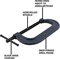 Wilton C-Clamp, 4" Opening, 2-5/16" Throat, 3700 Lbs. Clamping Force (Model 804)