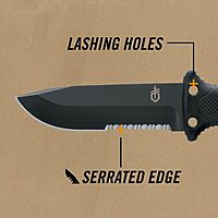 Gerber Gear LMF II Infantry Fixed-Blade Knife with MOLLE-Compatible Sheath