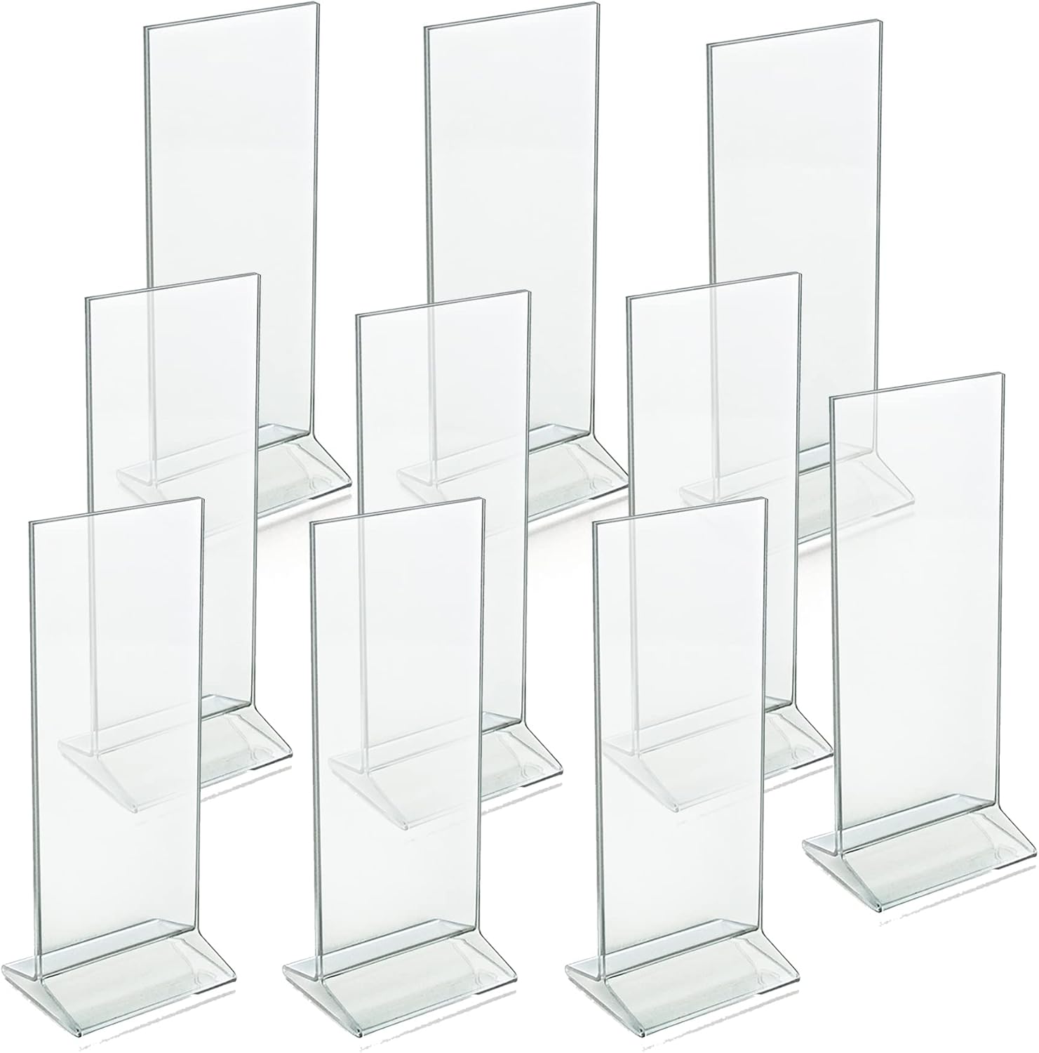 Azar Displays Top-Load Acrylic Sign Holders, Clear, Pack of 10