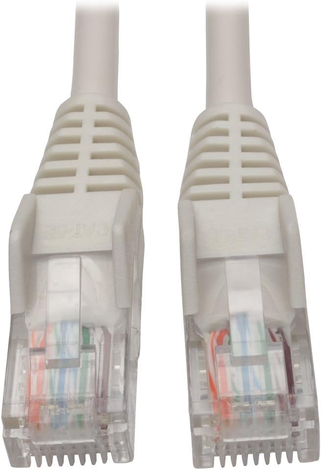 Tripp Lite Cat5e 350 MHz Snagless Molded (UTP) Ethernet Cable (RJ45 M/M) PoE White 5 ft. (1.52 m) - Category 5e - N001005WH