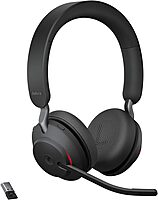 Jabra Evolve2 65 Headset - Microsoft Teams Certification - Stereo - Wireless - Bluetooth - 98.4 ft - Over-the-head - Binaural - Supra-aural - Black