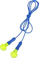 3M E-A-R Push-Ins Earplugs 318-1001, Corded, Poly Bag 100-Pair Yellow/ Blue 100 Pair (Pack of 1)