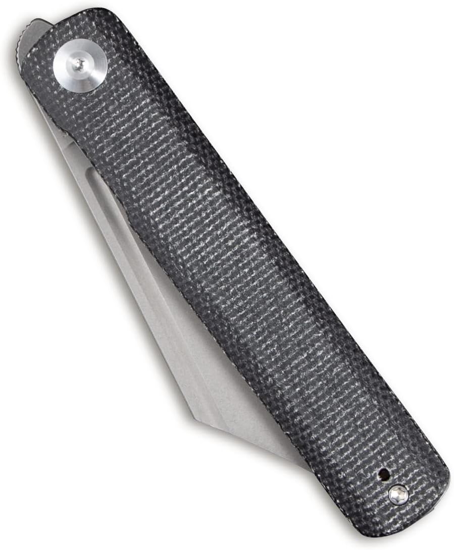 SENCUT Bronte Folding Pocket Knife with Front Flipper, 3.38 Inch 9Cr18MoV Reverse Tanto Blade