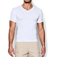 UNDER ARMOUR Men's HeatGear Tactical V-neck Compression Short-sleeve T-shirt