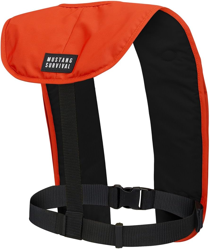 Mustang MIT 100 Inflatable Automatic PFD w/Reflective Tape - Orange