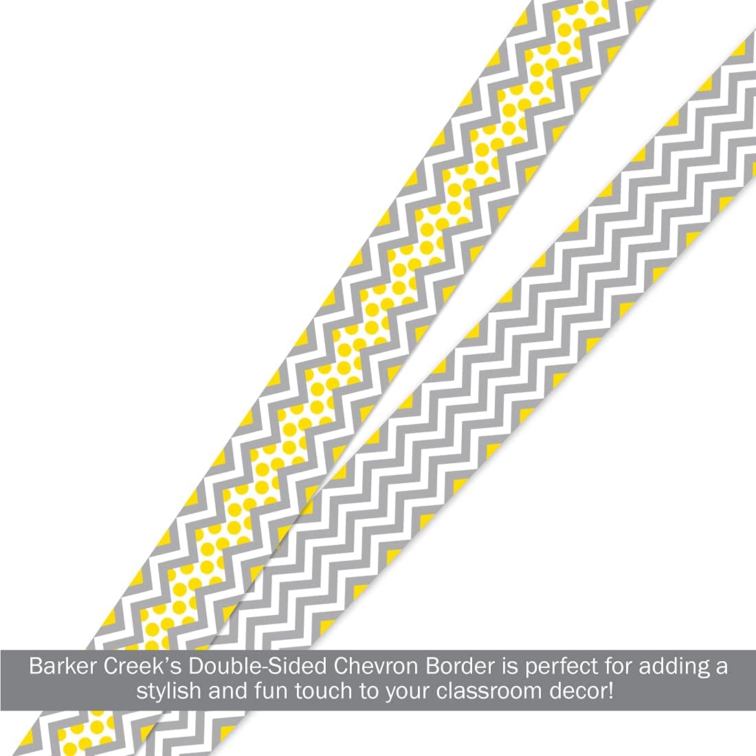 BARKER CREEK Double-Sided Chevron Border Strips, 3 in x 35 in