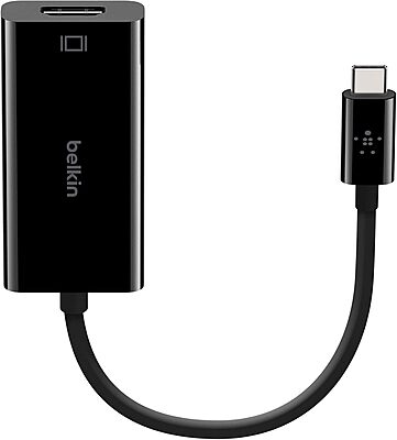Belkin USB-C to HDMI Adapter, Chromebook Certified - 4K @ 60Hz Video Output, HDMI to USB-C Converter, USB Type-C to HDMI Adapter for MacBook, iPad Pro, and Other USB-C Devices - Black