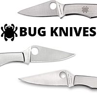 Spyderco Bug Non-Locking Knife with 1.27" 3CR Steel Blade and Durable Stainless Steel Handle - PlainEdge - C133P