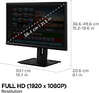 VIEWSONIC Full HD 1080p Ergonomic Monitor with HDMI, DisplayPort, VGA and USB Hub