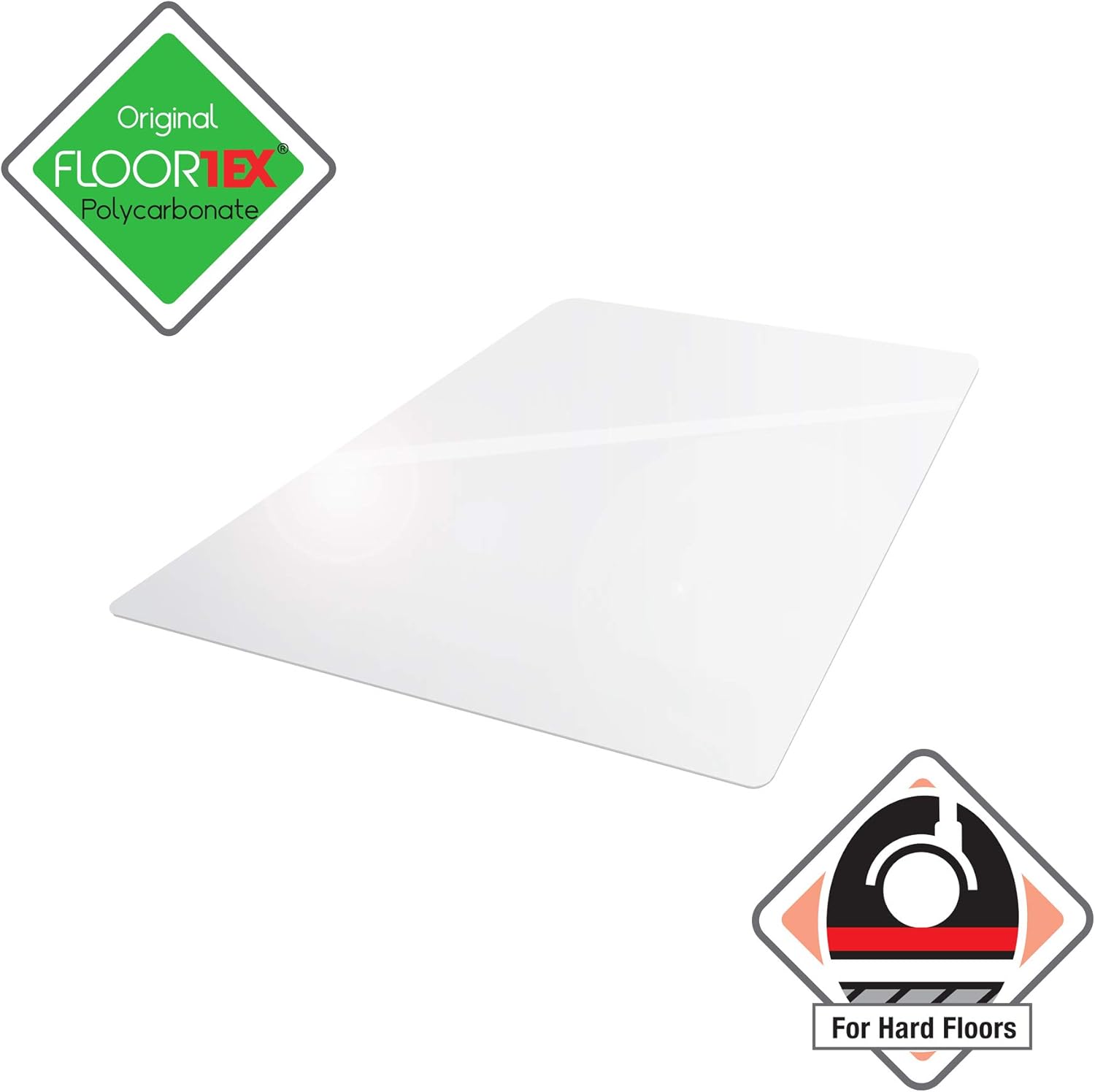 Floortex® Valuemat® Plus Polycarbonate Rectangular Chair Mat for Hard Floor - 30" x 48"