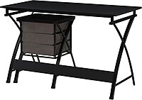 OSP Home Furnishings Olympic Utility Home Office Desk with Nesting 3-Drawer Storage Stand