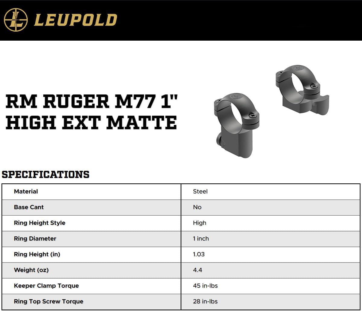 LEUPOLD LeupoldRM Forged Steel Scope Ringmounts