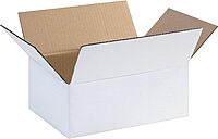 Partners Brand White Corrugated Boxes, 11 3/4in x 8 3/4in x 4 3/4in, Pack Of 25