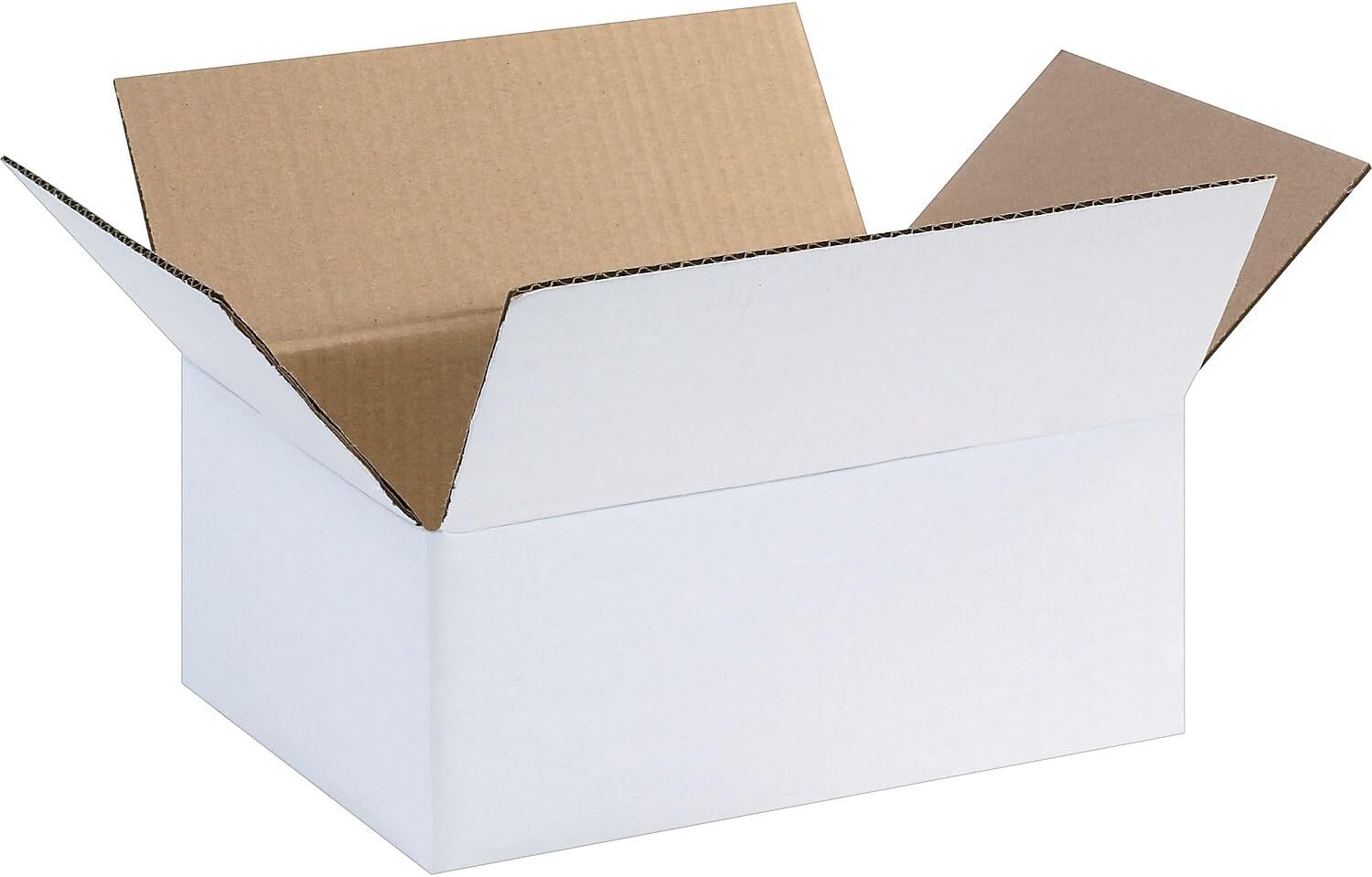 Partners Brand White Corrugated Boxes, 11 3/4in x 8 3/4in x 4 3/4in, Pack Of 25