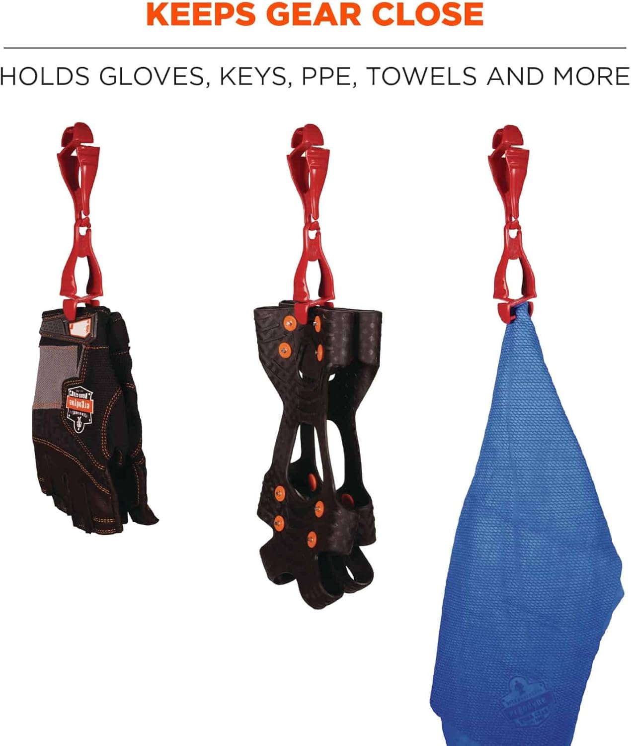 ERGODYNE Squids 3400 Glove Clip Holder with Dual Clips