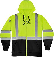 ERGODYNE GloWear 8372 Hi-Vis Zip-Up Hoodie Class 3