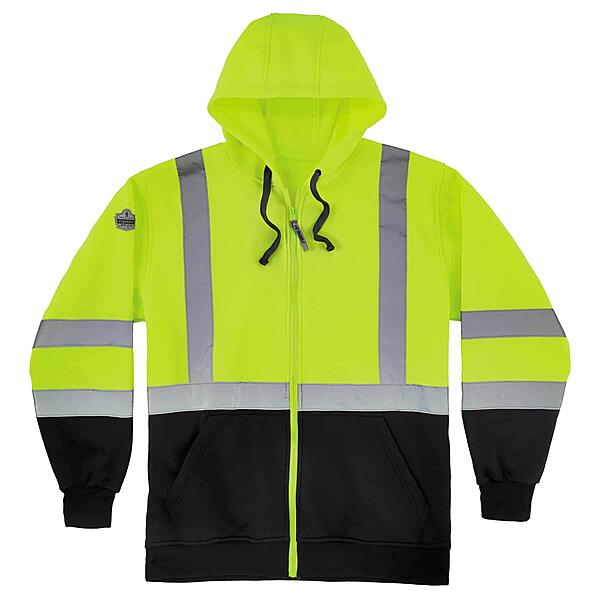 ERGODYNE GloWear 8372 Hi-Vis Zip-Up Hoodie Class 3