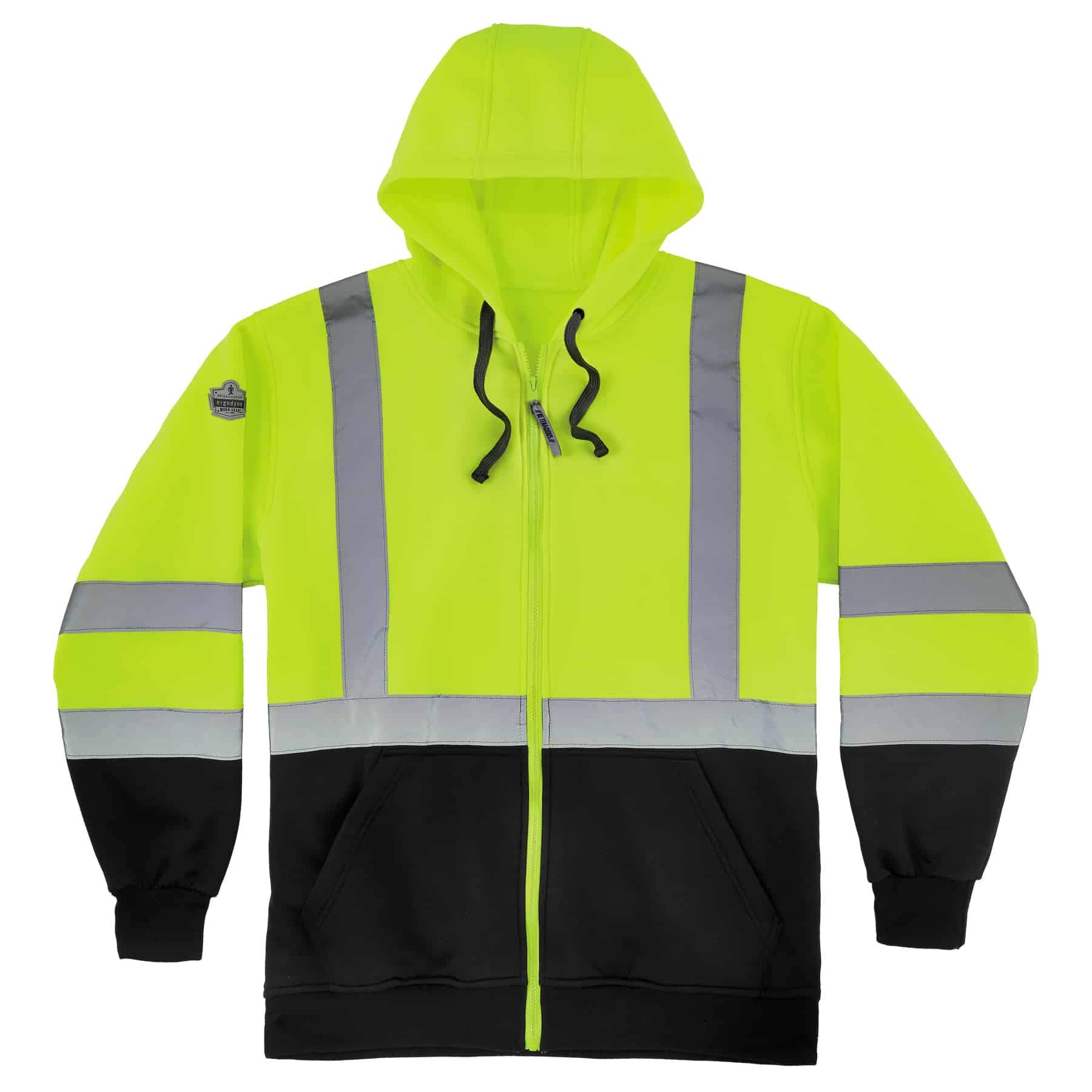 ERGODYNE GloWear 8372 Hi-Vis Zip-Up Hoodie Class 3